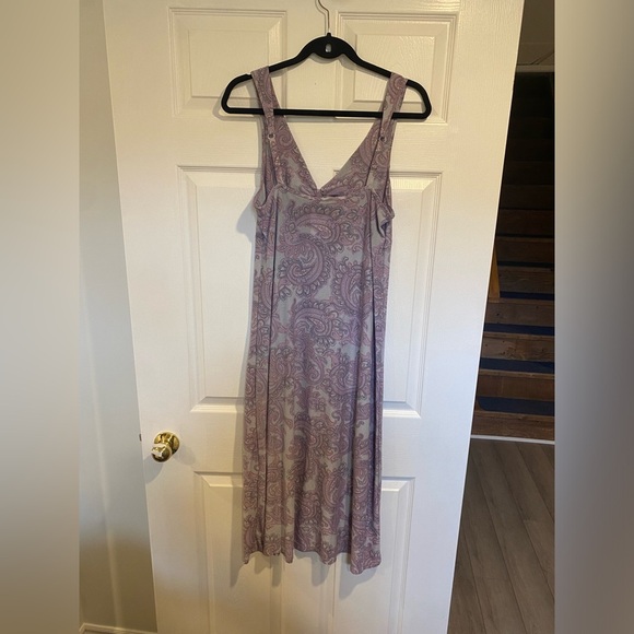 Jones New York Lilac Paisley Dress Size Large - Picture 4 of 6
